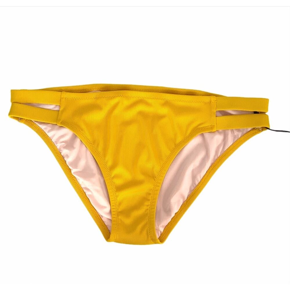 Shade & Shore Yellow Bikini Bottom‎ Women's Size Large
